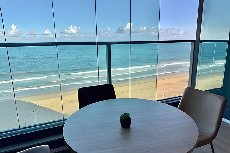 Lindo studio com vista mar