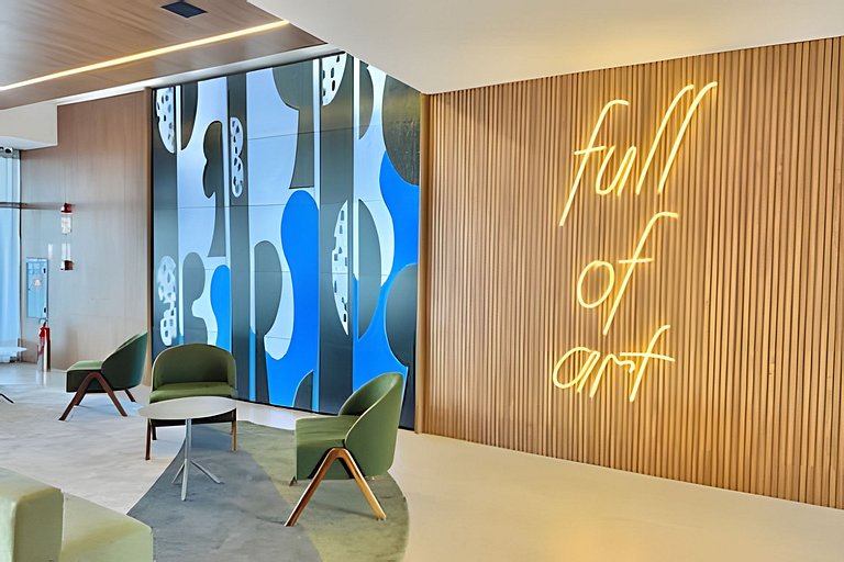 Lindo studio com vista mar