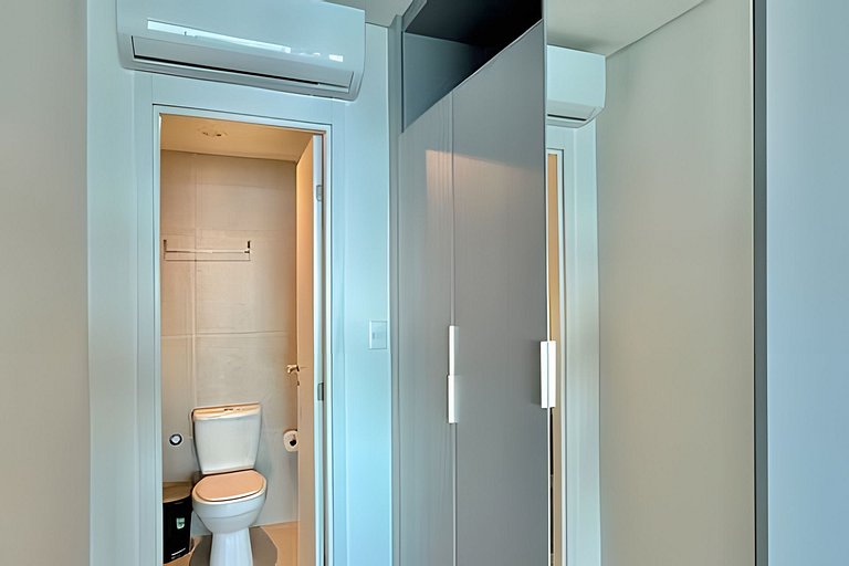 Lindo studio com vista mar