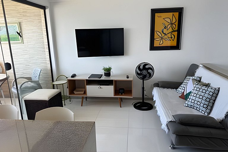 Duplex - vista panorâmica  mar, piscina