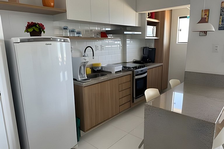 Duplex - vista panorâmica  mar, piscina