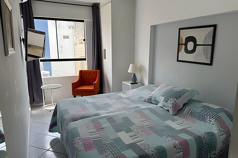 Duplex - vista panorâmica  mar, piscina