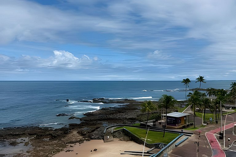 No coração do Carnaval! Apartamento em Ondina com vista para