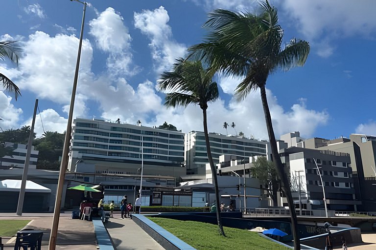 No coração do Carnaval! Apartamento em Ondina com vista para