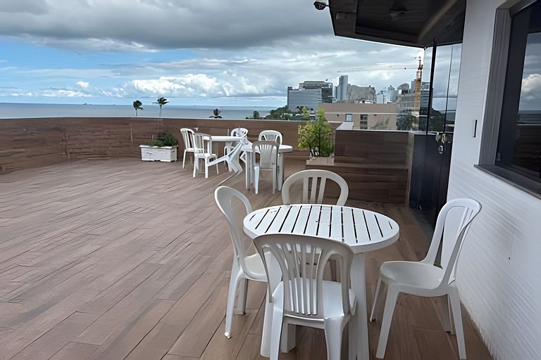 No coração do Carnaval! Apartamento em Ondina com vista para