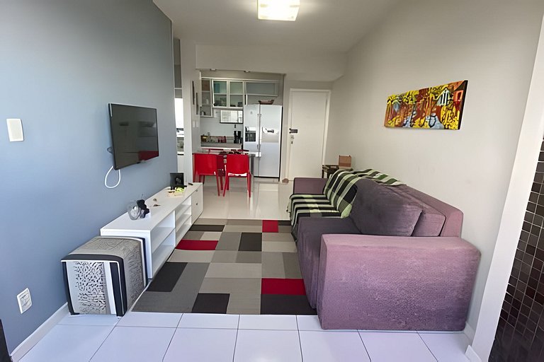 Apartamento com vista mar incrível e piscina