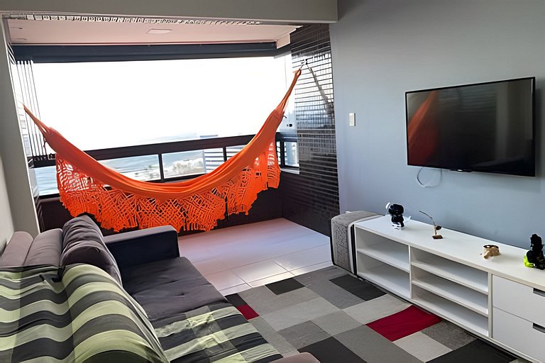 Apartamento com vista mar incrível e piscina