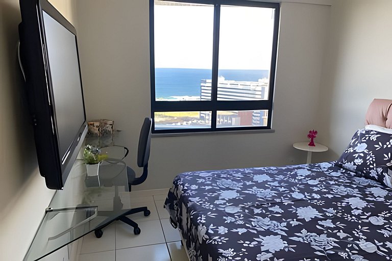 Apartamento com vista mar incrível e piscina
