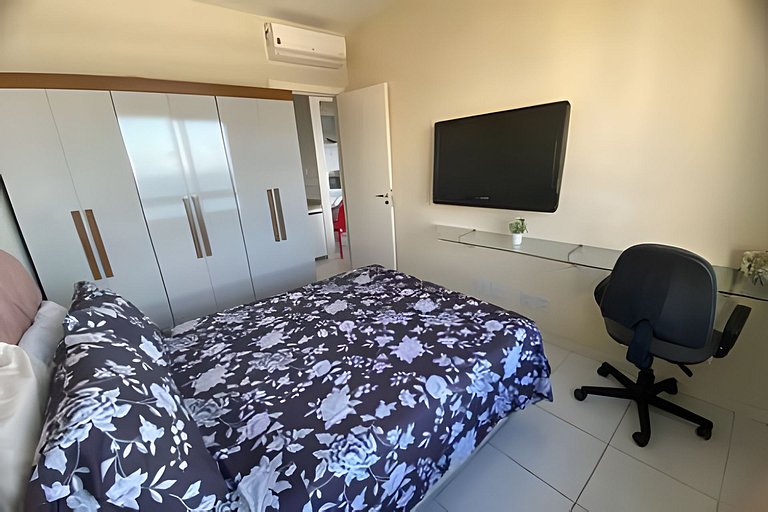 Apartamento com vista mar incrível e piscina