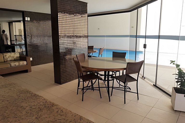 Apartamento com vista mar incrível e piscina