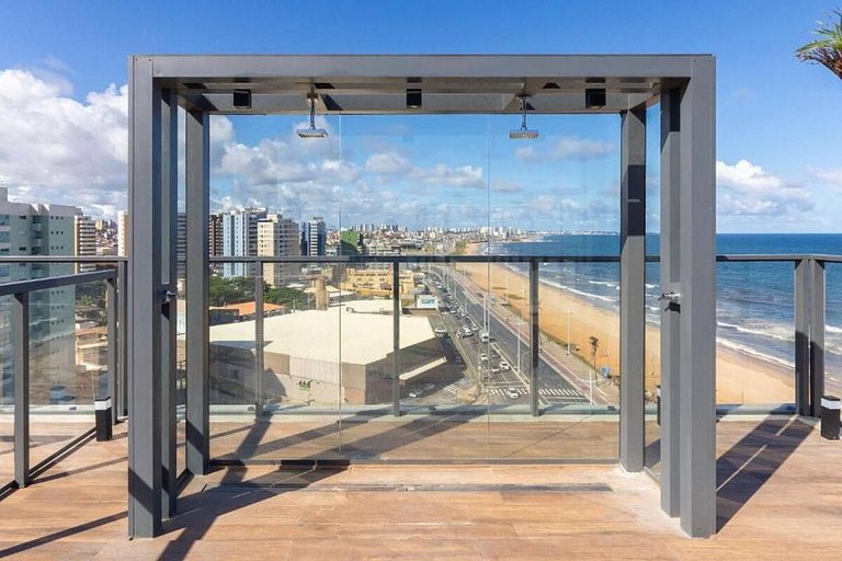 Lindo studio com vista mar