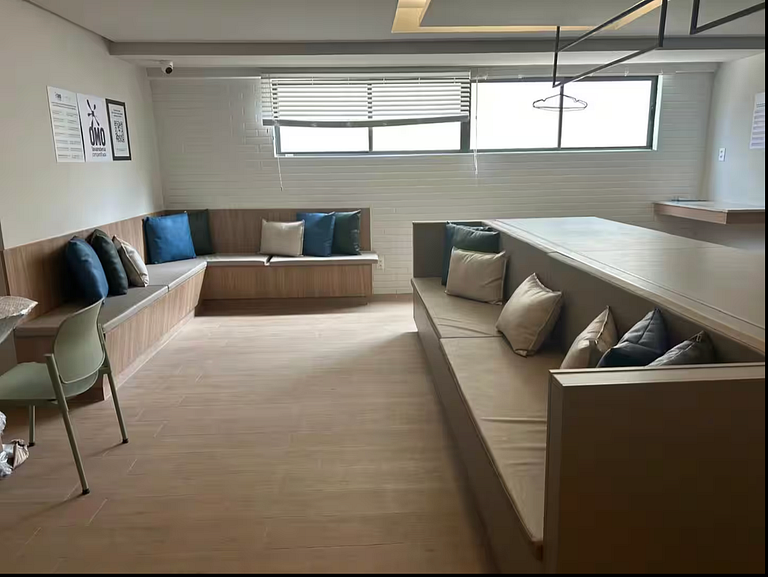 Lindo studio com vista mar