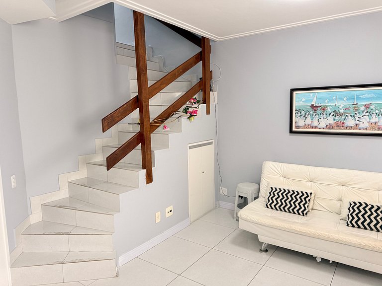 Duplex para 4 pessoas com vista mar