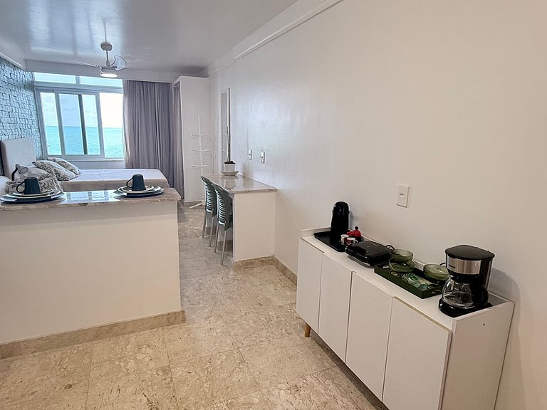 Vista mar deslumbrante, próximo do farol da Barra