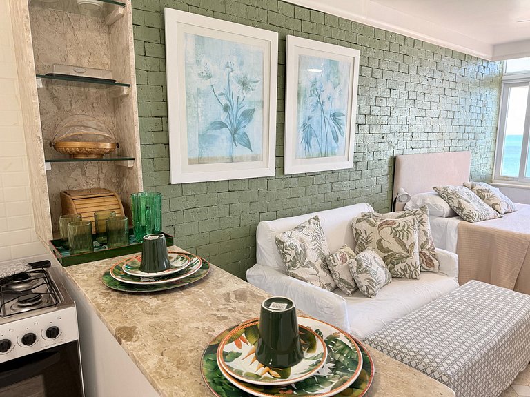 Vista mar deslumbrante, próximo do farol da Barra