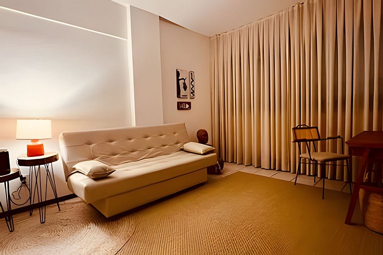 Apartamento com decoração sofisticada no Rio Vermelho