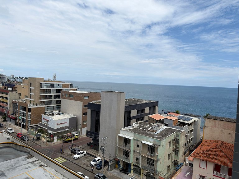 Vista para o mar e conforto na Barra