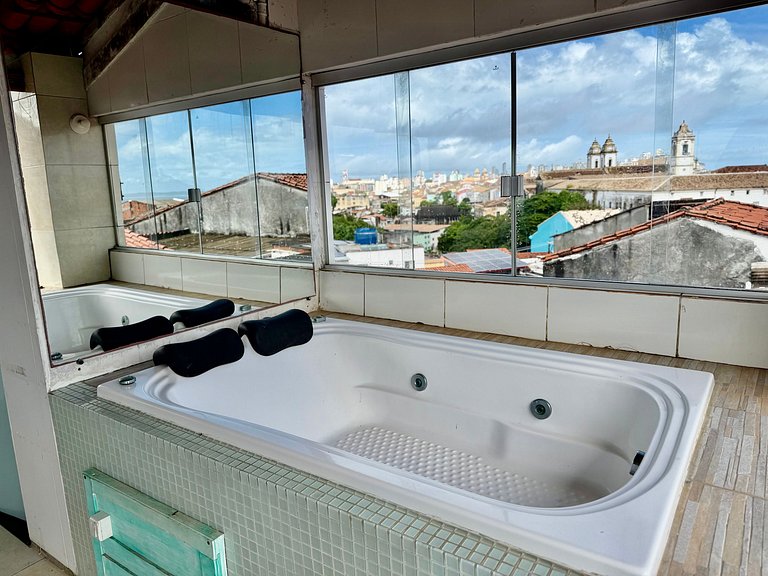 Triplex no Centro Histórico: Vista e Churrasqueira