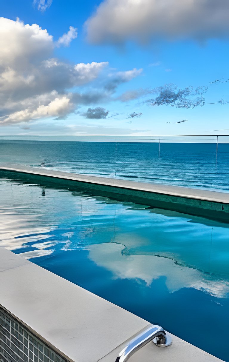 Vista Mar em Stella Maris • Piscina Rooftop